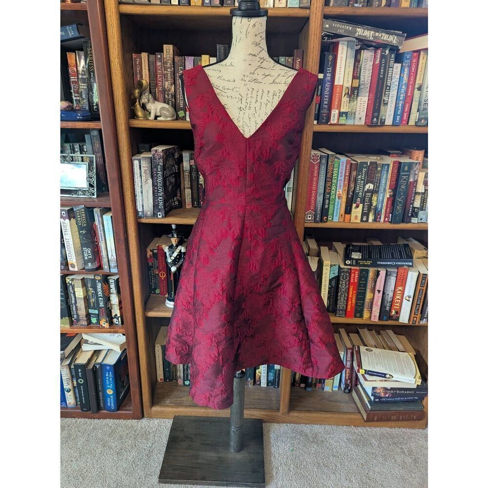 Betsey Johnson Burgundy Floral Mini Dress